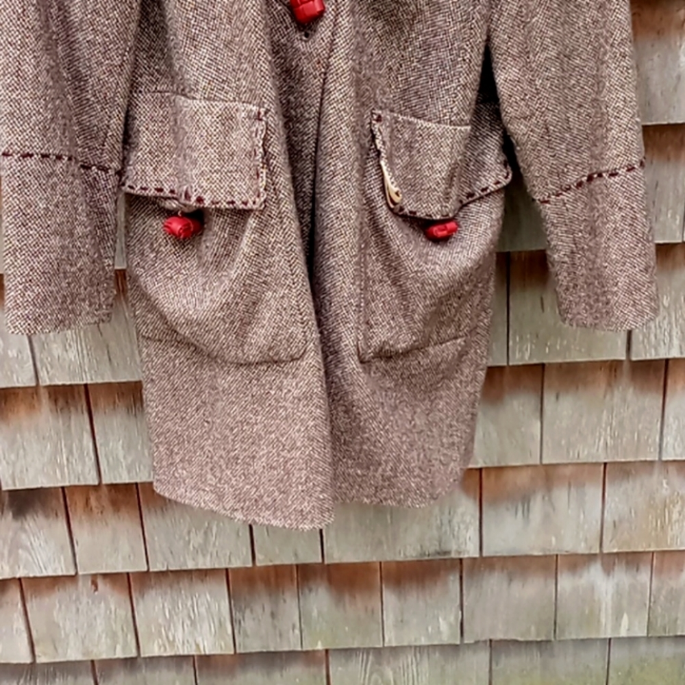 Soft Surroundings tan and brown coat